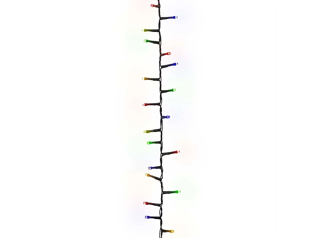 Cordão de luzes compacto 400 luzes LED 13 m PVC multicolorido