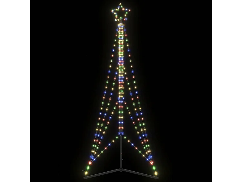 LED Árvore de Natal 483 LEDs Coloridos 240 cm