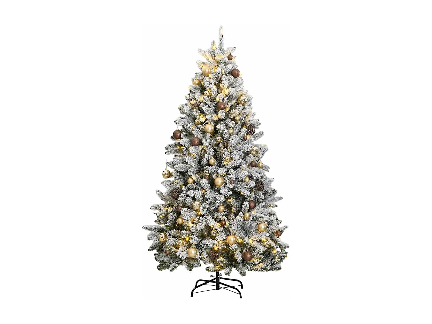 Sapin de Noël artificiel articulé 300 LED et boules 240 cm