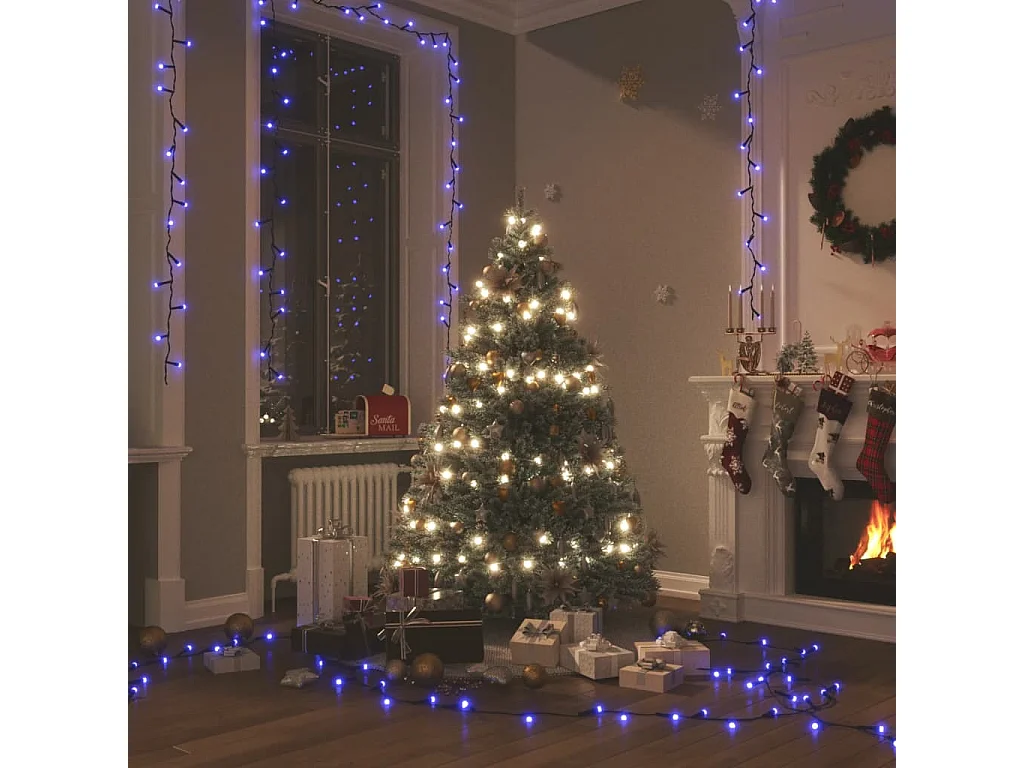 Guirlande LED avec 300 LED Bleu 30 m PVC