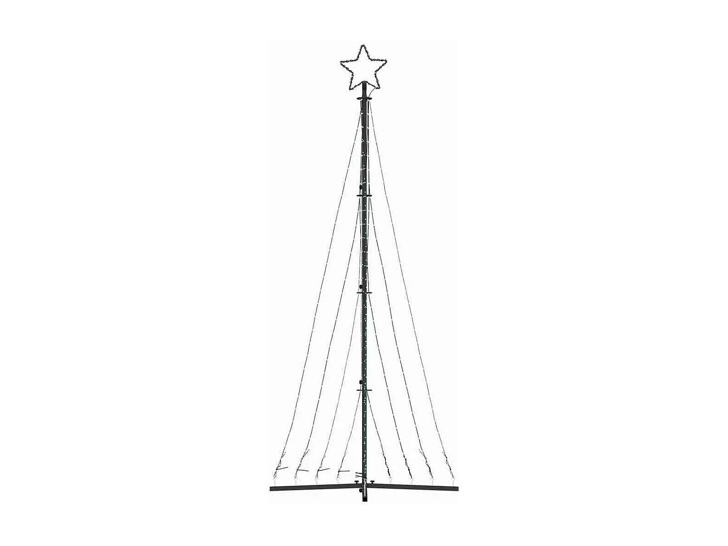 Sapin de Noël à LED 447 LED blanc chaud 250 cm