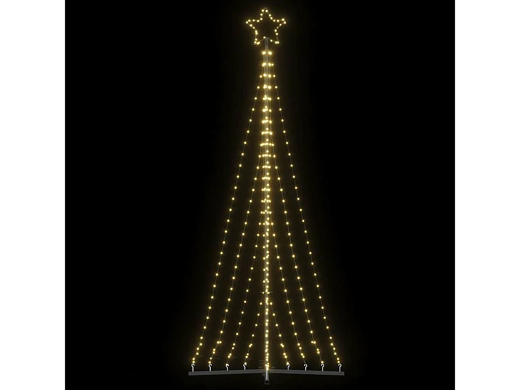 Sapin de Noël à LED 447 LED blanc chaud 250 cm