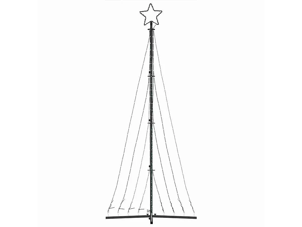 Sapin de Noël à LED 447 LED blanc chaud 250 cm