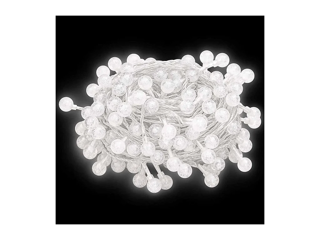 Guirlande lumineuse Globe 20 m 200 LED Blanc froid 8 fonctions
