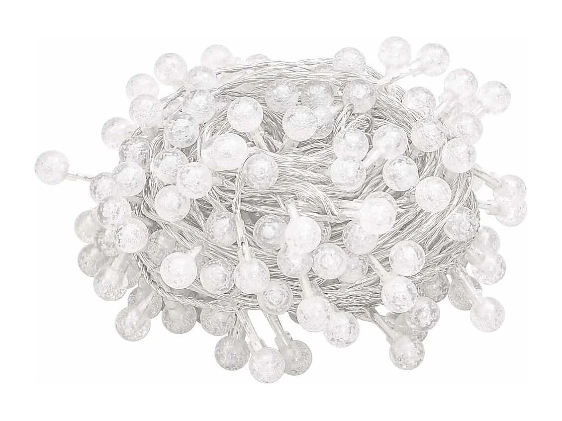 Guirlande lumineuse Globe 20 m 200 LED Blanc froid 8 fonctions