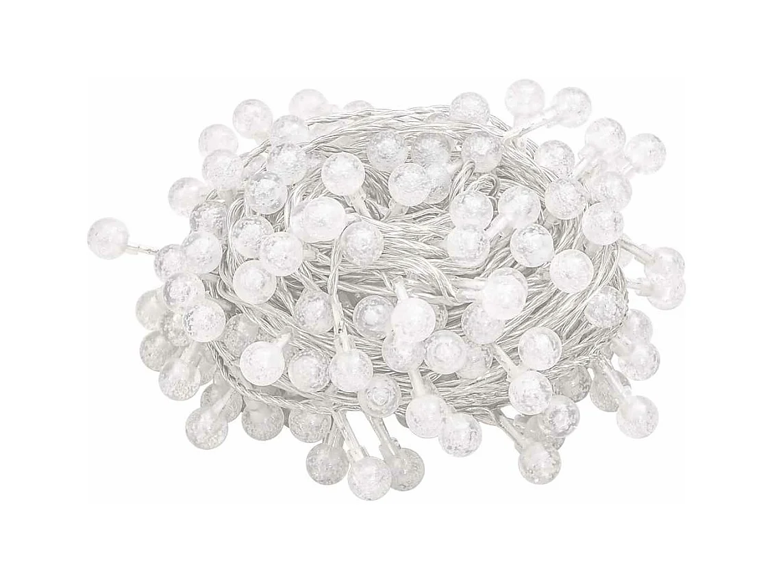 Guirlande lumineuse Globe 20 m 200 LED Blanc froid 8 fonctions