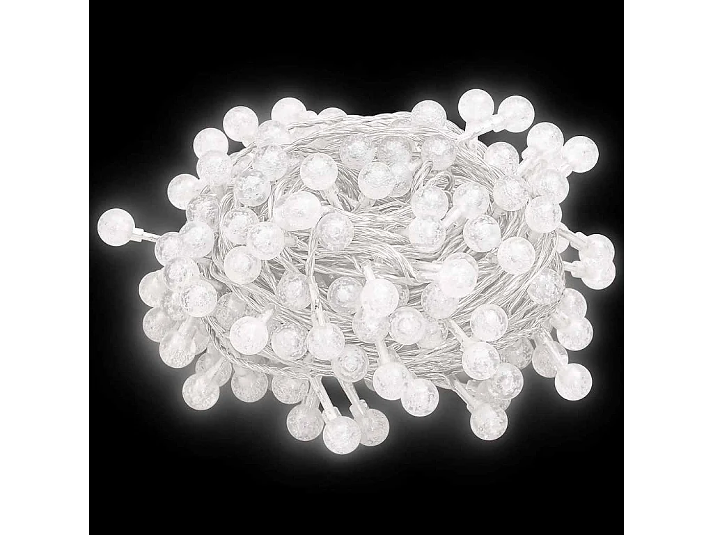 Guirlande lumineuse Globe 20 m 200 LED Blanc froid 8 fonctions