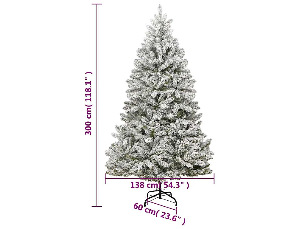 Sapin de Noël artificiel articulé 300 LED et boules 300 cm