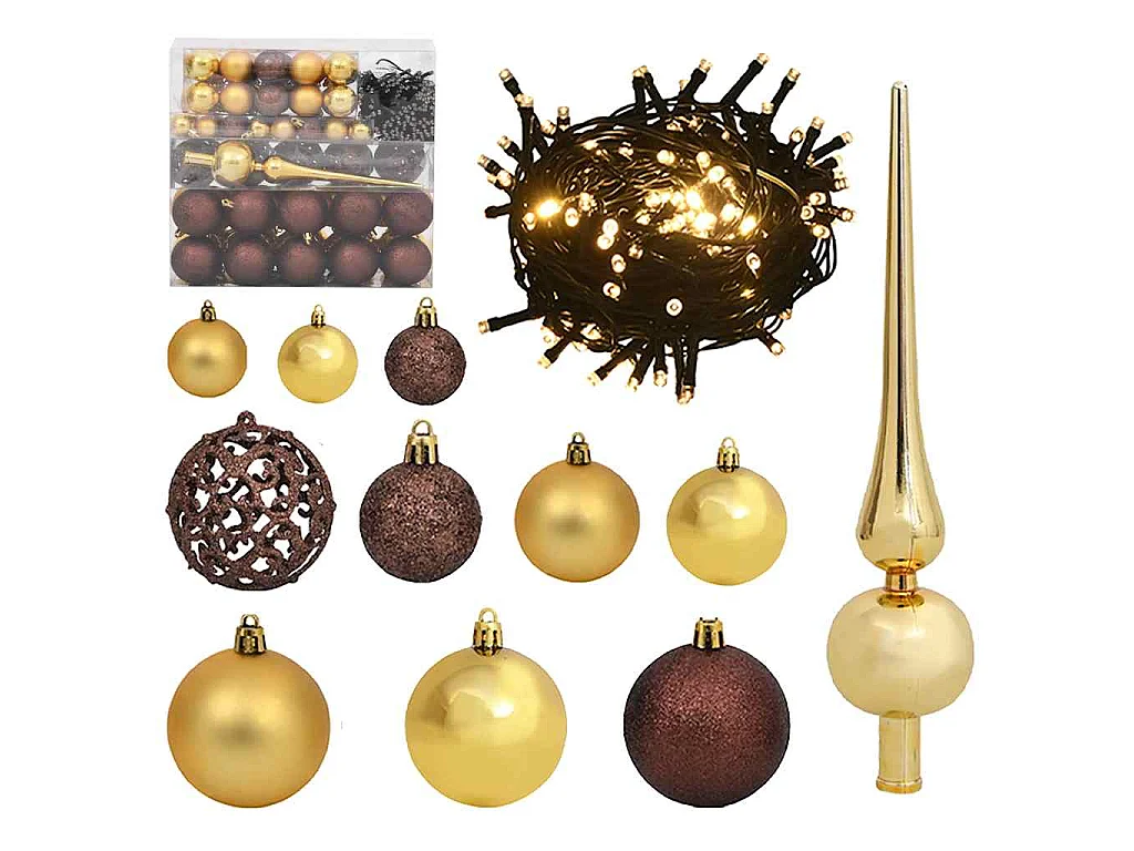 Sapin de Noël artificiel articulé 300 LED et boules 300 cm