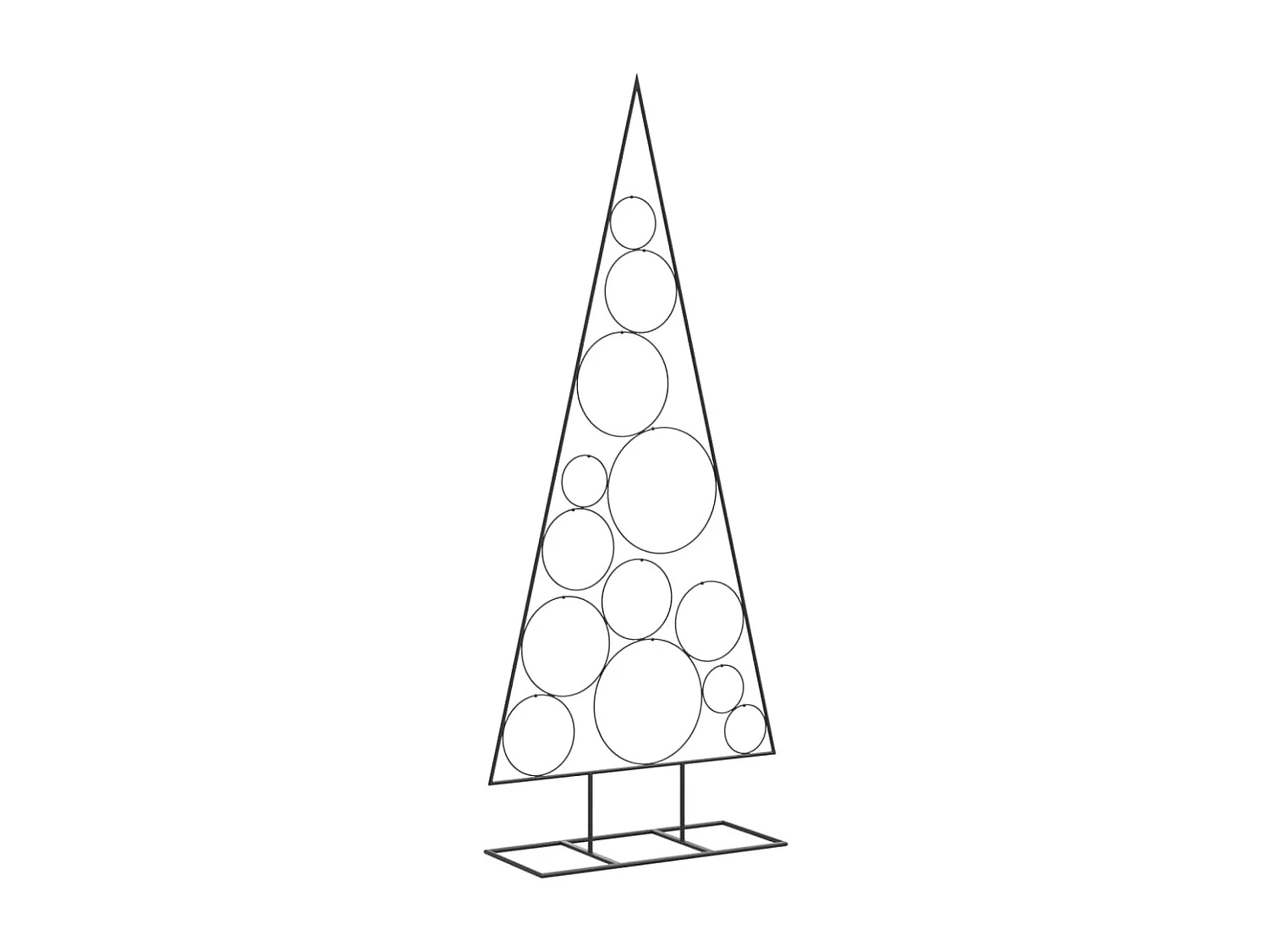 Metall-Weihnachtsbaum für Dekorationen Schwarz 150 cm
