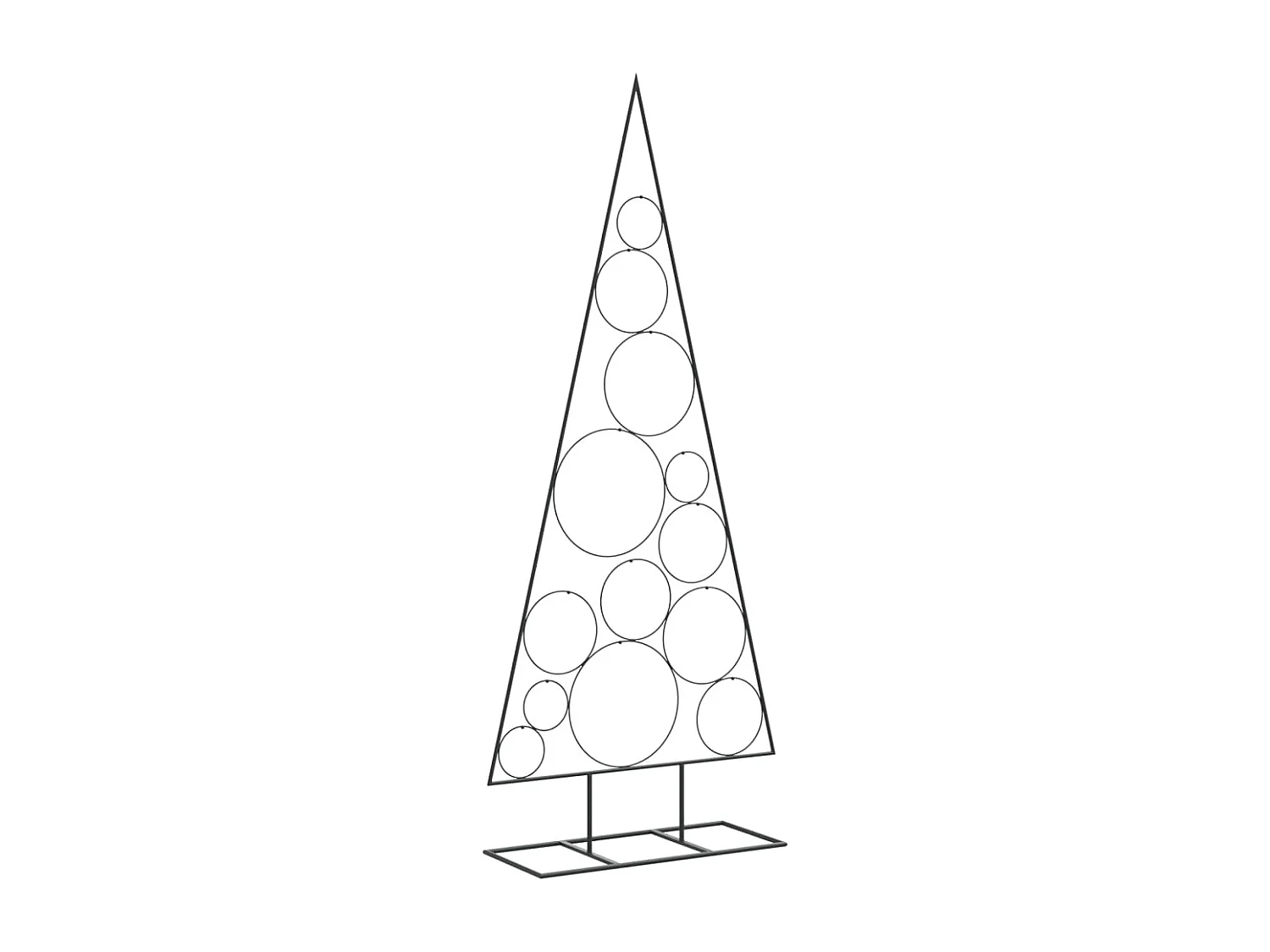 Metall-Weihnachtsbaum für Dekorationen Schwarz 150 cm