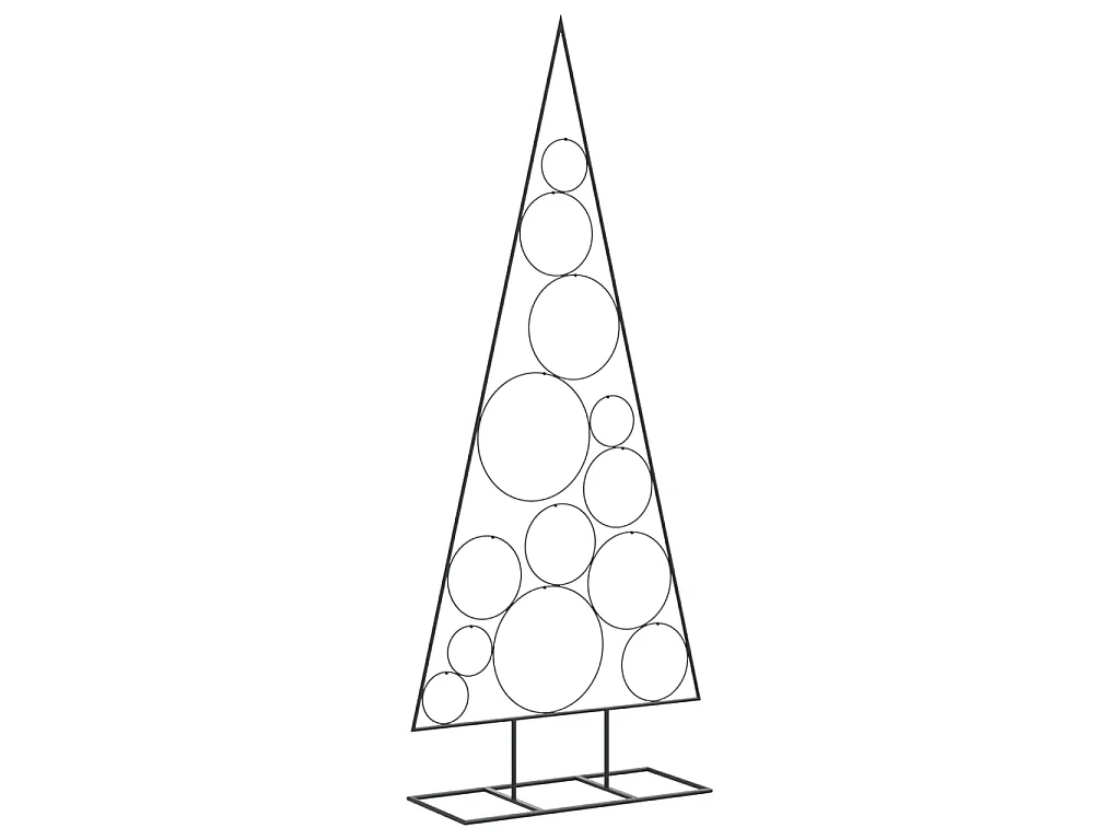 Kerstdecoratie kerstboom 150 cm metaal zwart