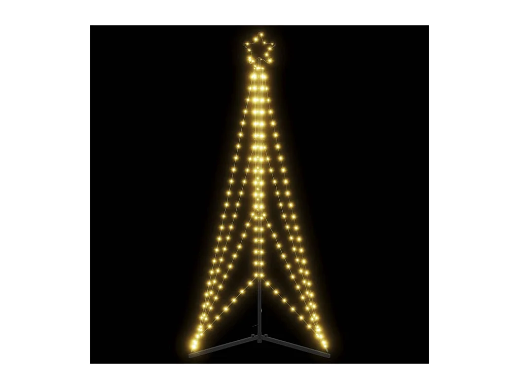 Sapin de Noël à LED 363 LED blanc chaud 182 cm