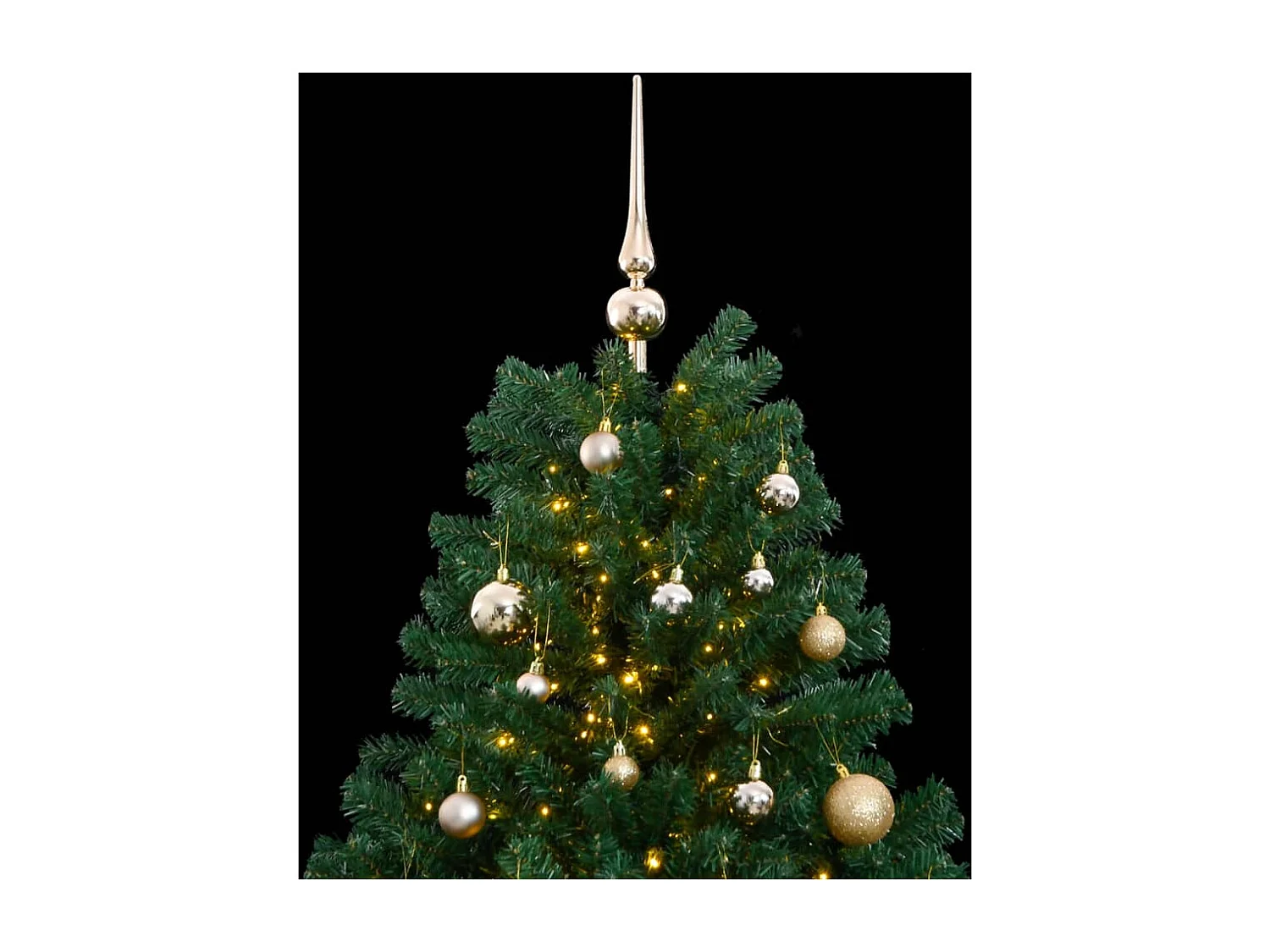Sapin de Noël artificiel articulé 300 LED et boules 210 cm