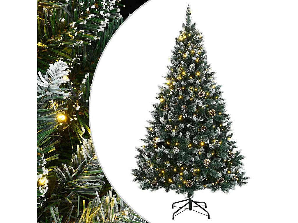 Árvore de Natal artificial com 300 luzes LED 240 cm
