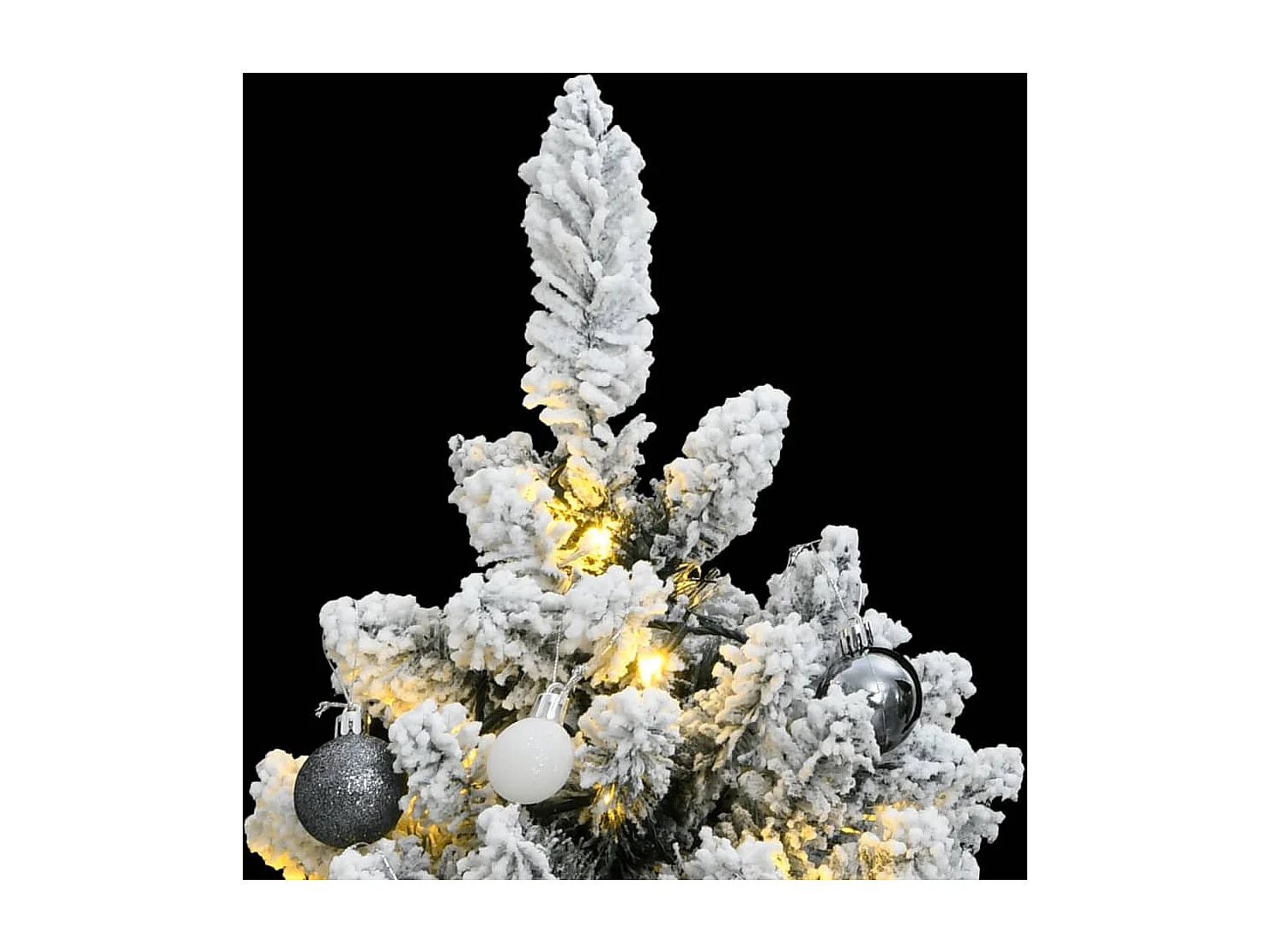 Sapin de Noël artificiel articulé 150 LED et boules 150 cm