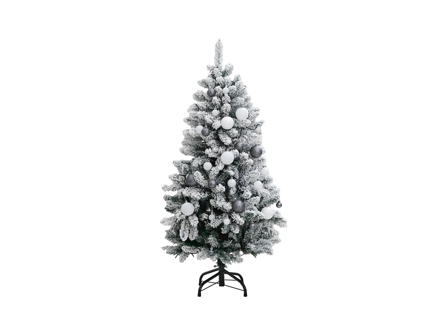 Sapin de Noël artificiel articulé 150 LED et boules 150 cm