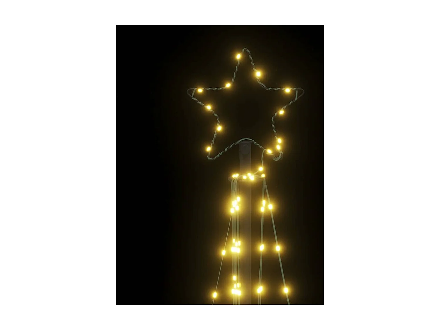 Albero di Natale a LED 339 LED Bianco Caldo 182 cm