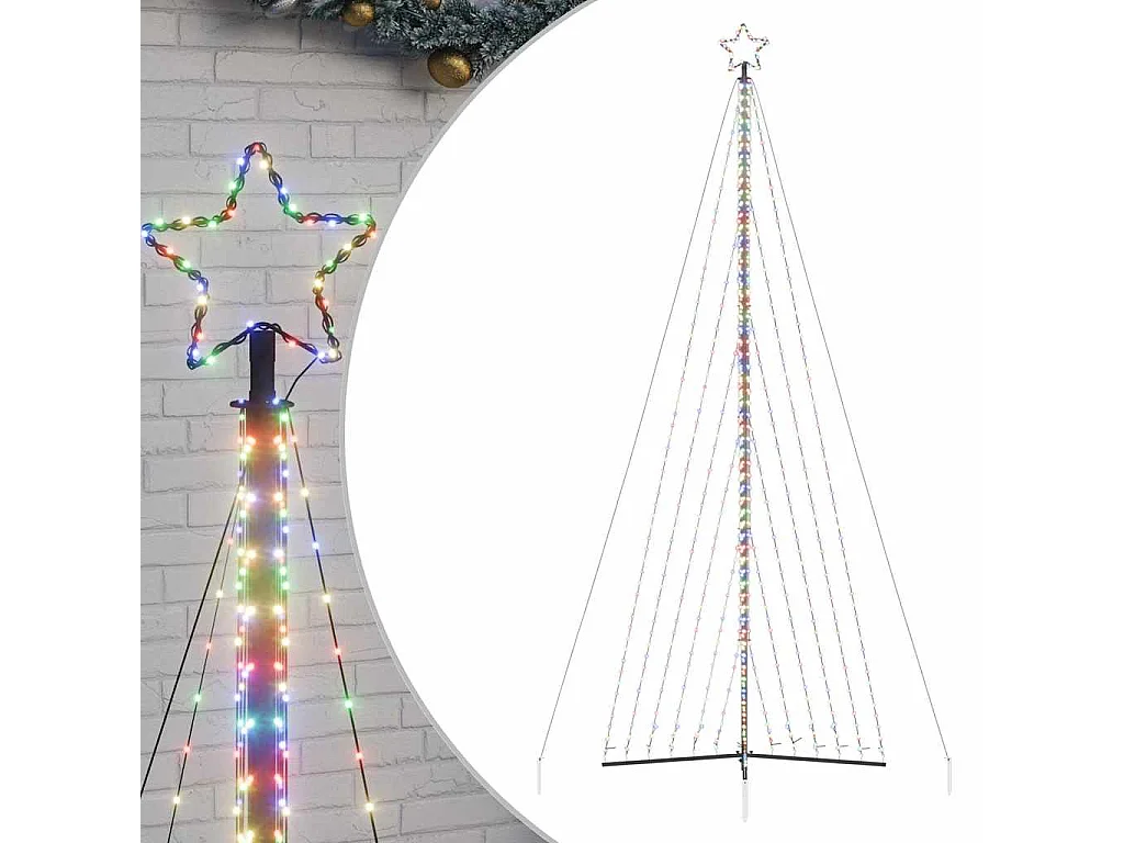 LED Weihnachtsbaum 789 LEDs Mehrfarbig 476 cm