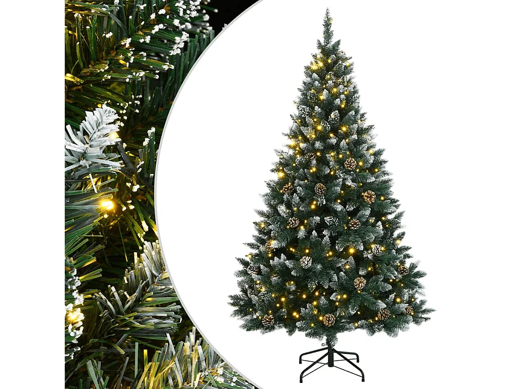Árbol de Navidad artificial con 300 LEDs 210 cm