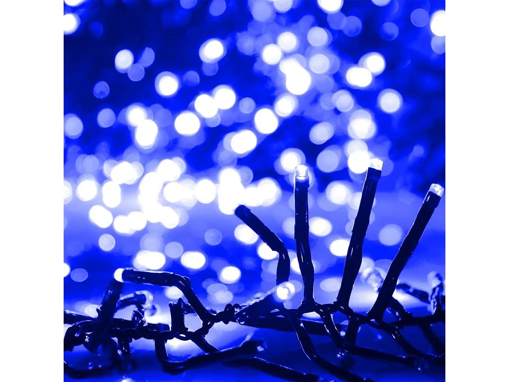 Lichtslinger cluster met 3000 LED's blauw PVC