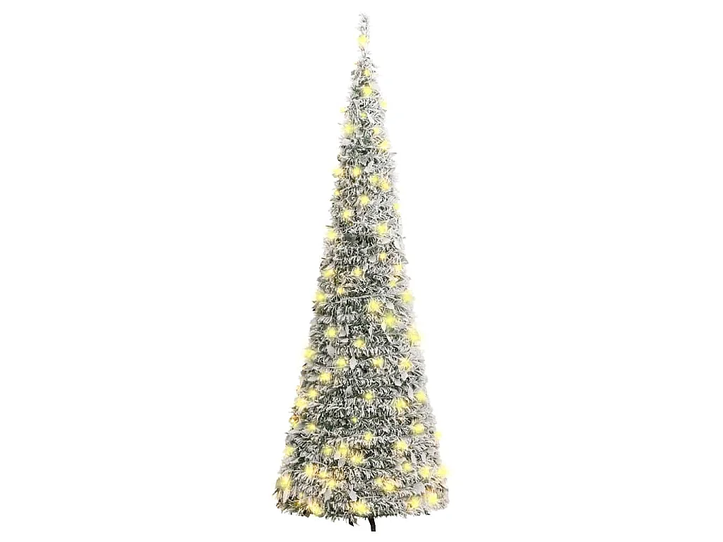 Árvore de Natal artificial pop-up c/ 150 luzes LED e neve 180cm