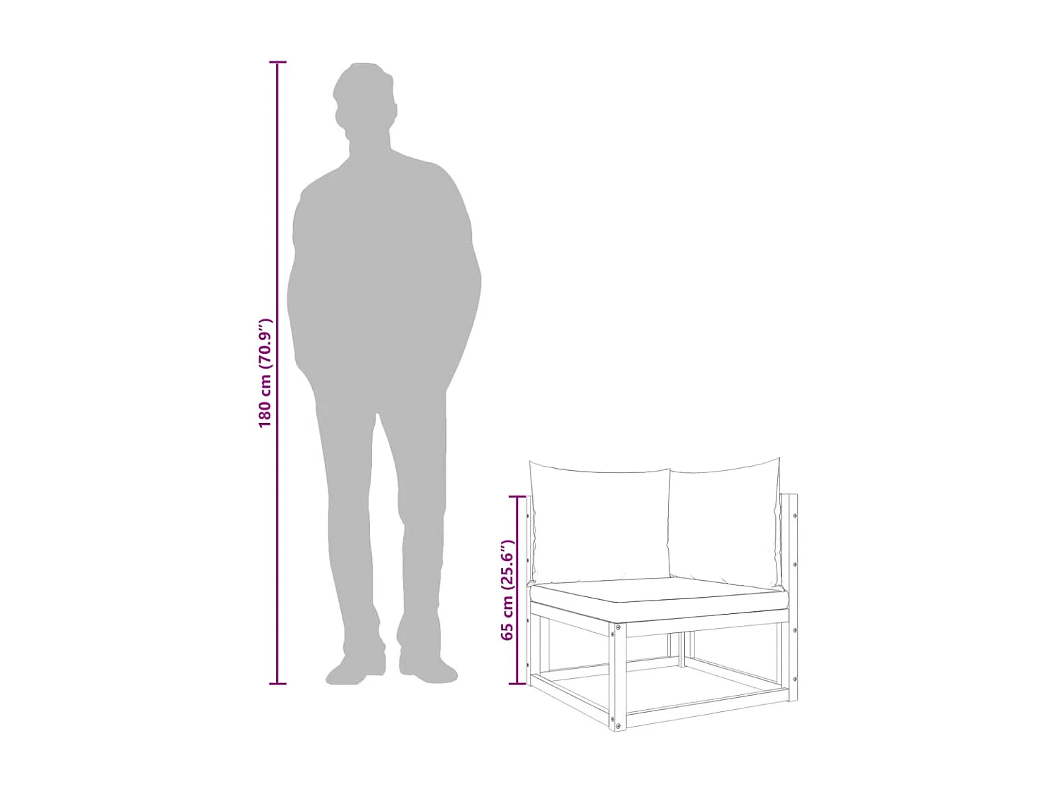 Sofás de canto de jardim  com almofadas 2 peças madeira acácia e rattan