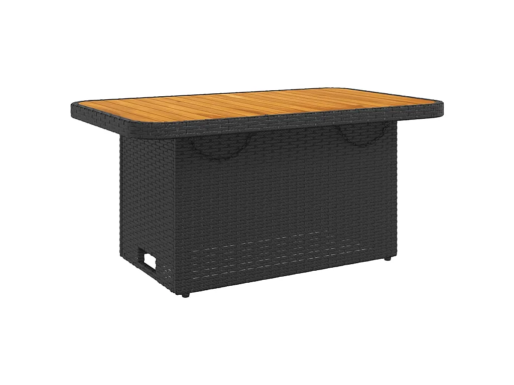 2-delige Loungeset met kussens poly rattan zwart