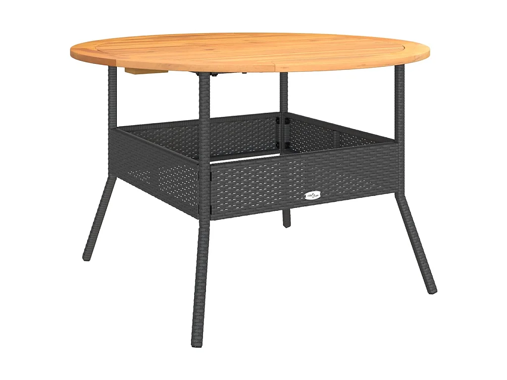 2-delige Loungeset met kussens poly rattan zwart