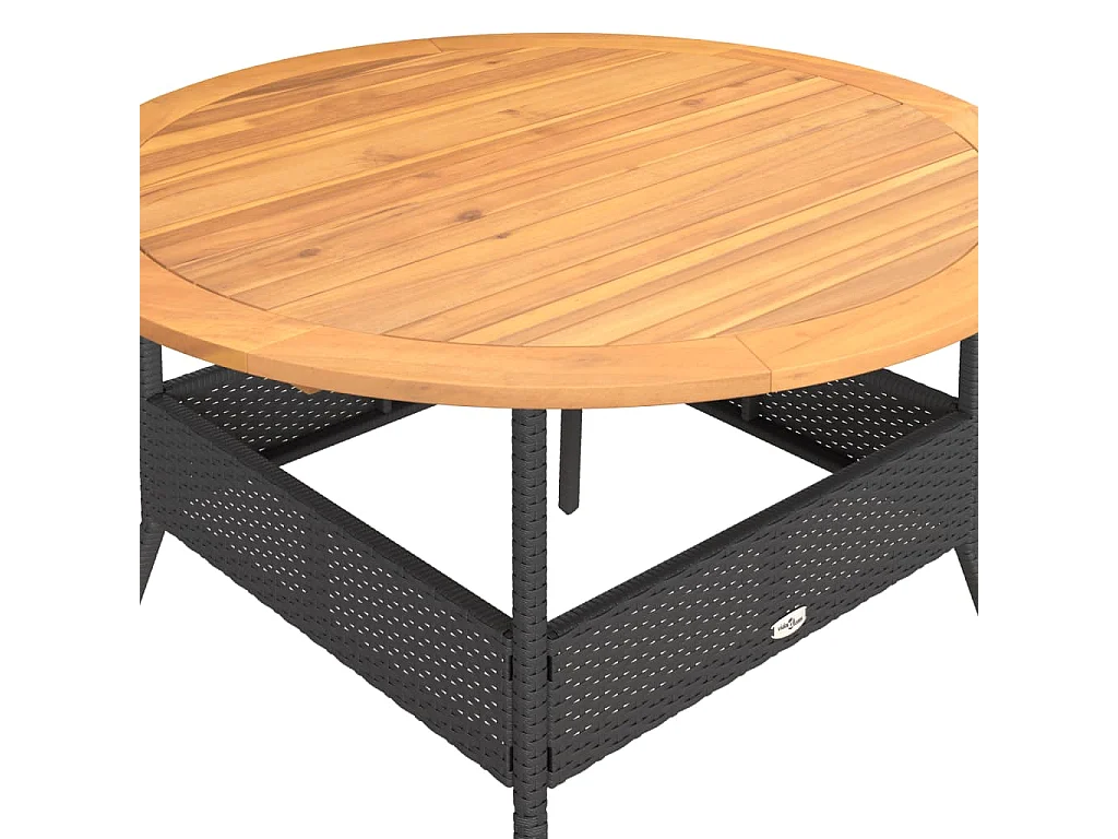 2-delige Loungeset met kussens poly rattan zwart