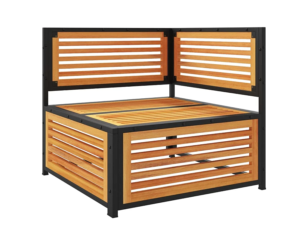 Garten-Ecksofa mit Kissen Massivholz Akazie