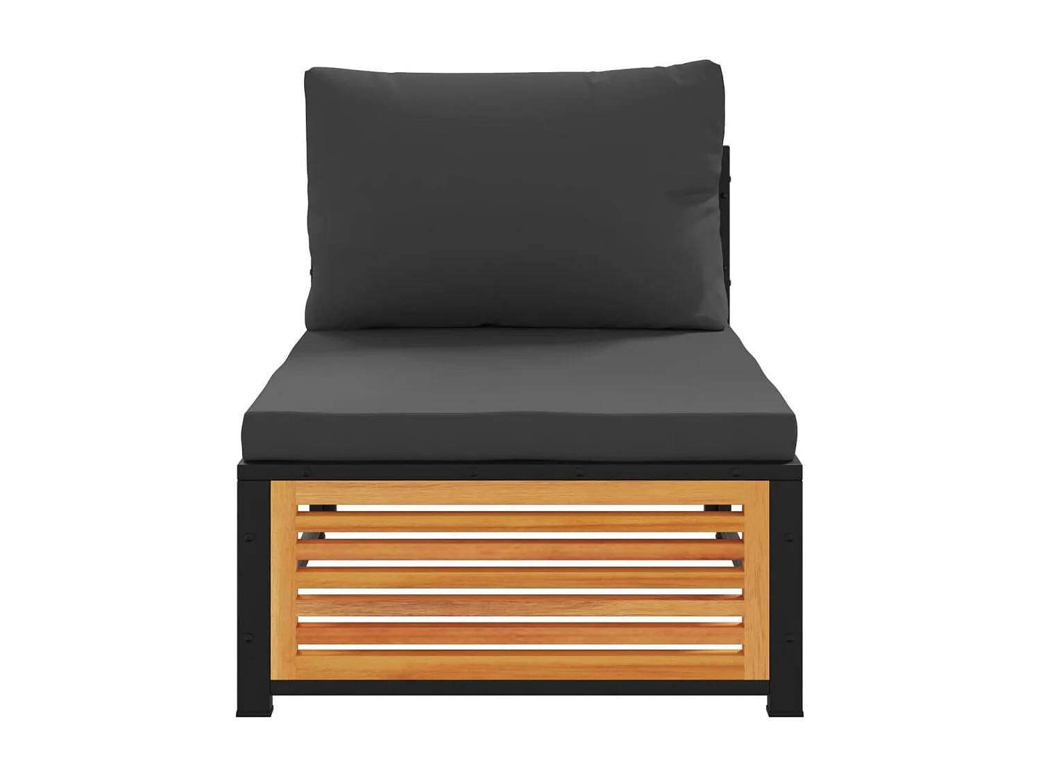 Tuinbank zonder armleuningen met kussens massief acaciahout