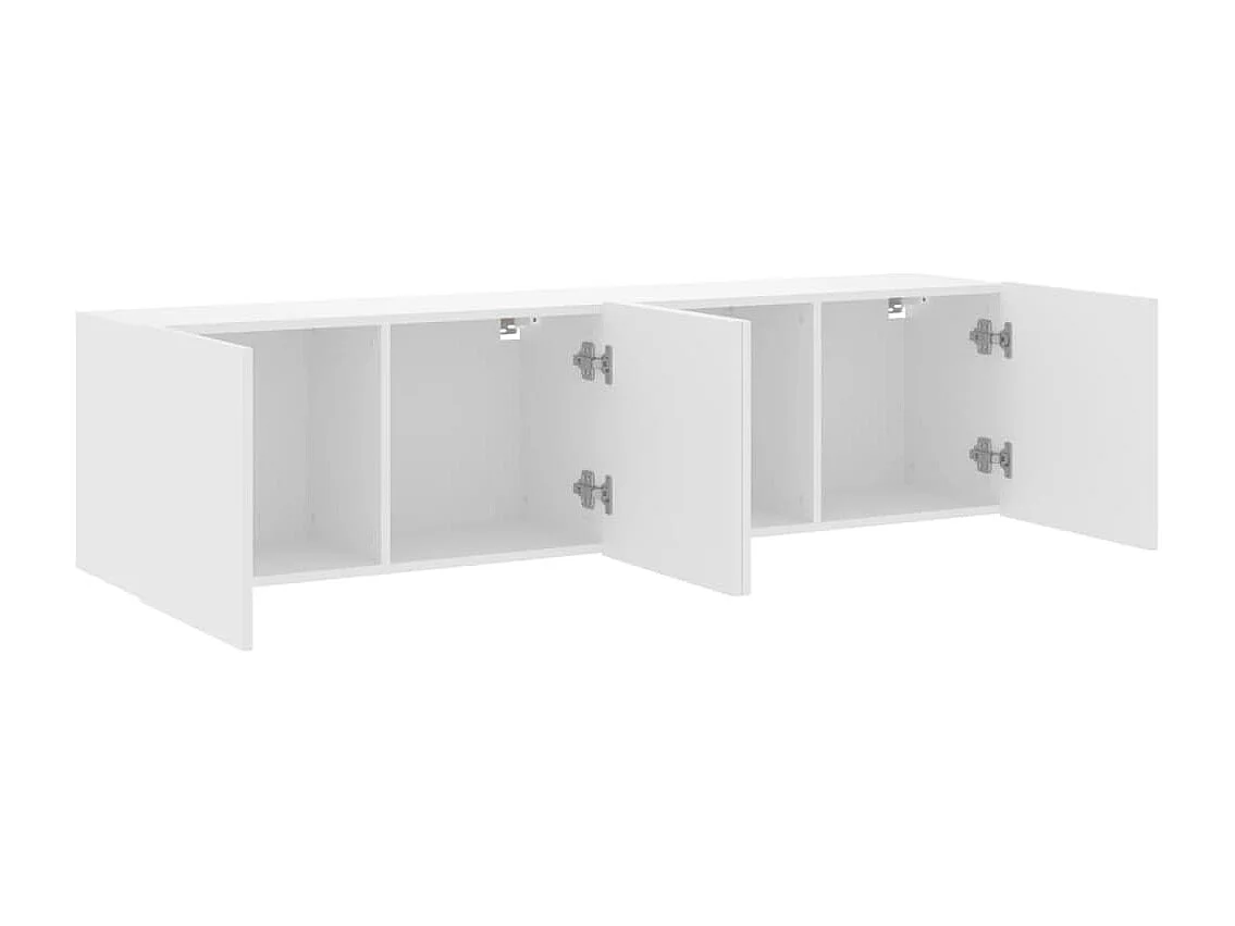 Móveis de parede para TV 2 pcs 80x30x41 cm branco