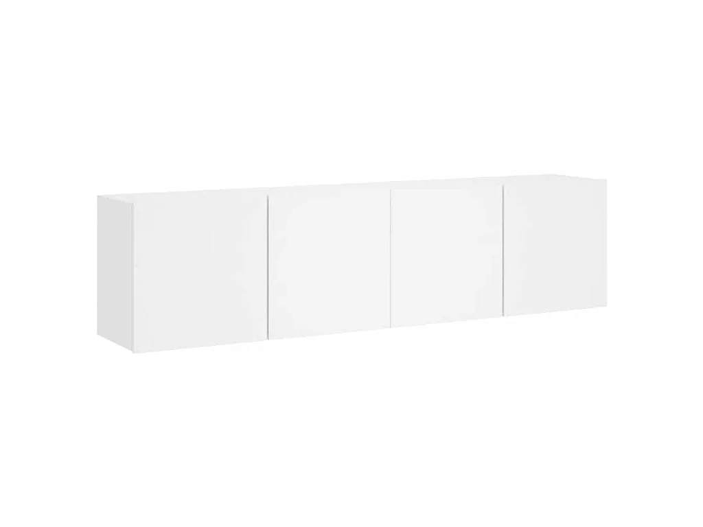 Meubles TV muraux 2 pcs blanc 80x30x41 cm