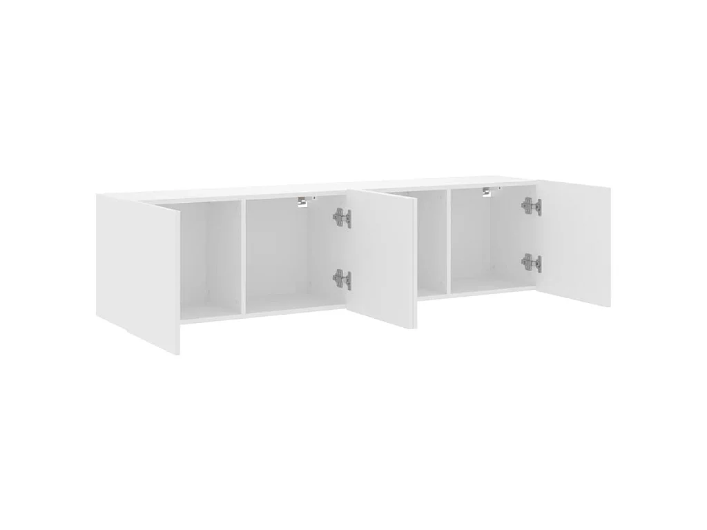 Meubles TV muraux 2 pcs blanc 80x30x41 cm