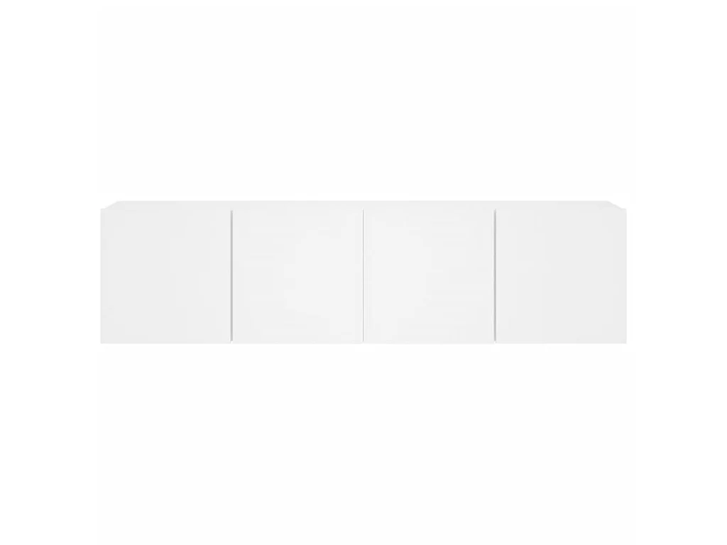 Meubles TV muraux 2 pcs blanc 80x30x41 cm