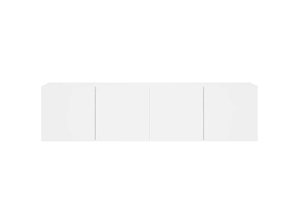 Móveis de parede para TV 2 pcs 80x30x41 cm branco