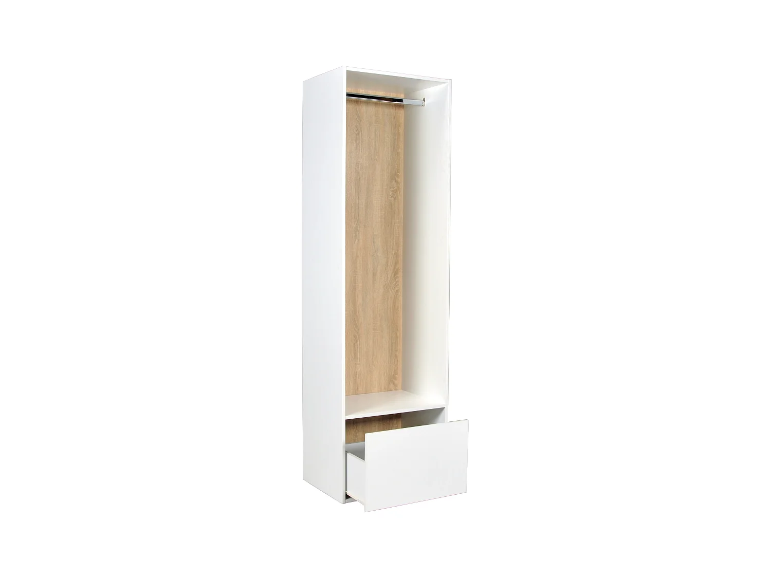 Moduleerbare hoekdressing - L144,5 cm - Wit en naturel - TAMOKA