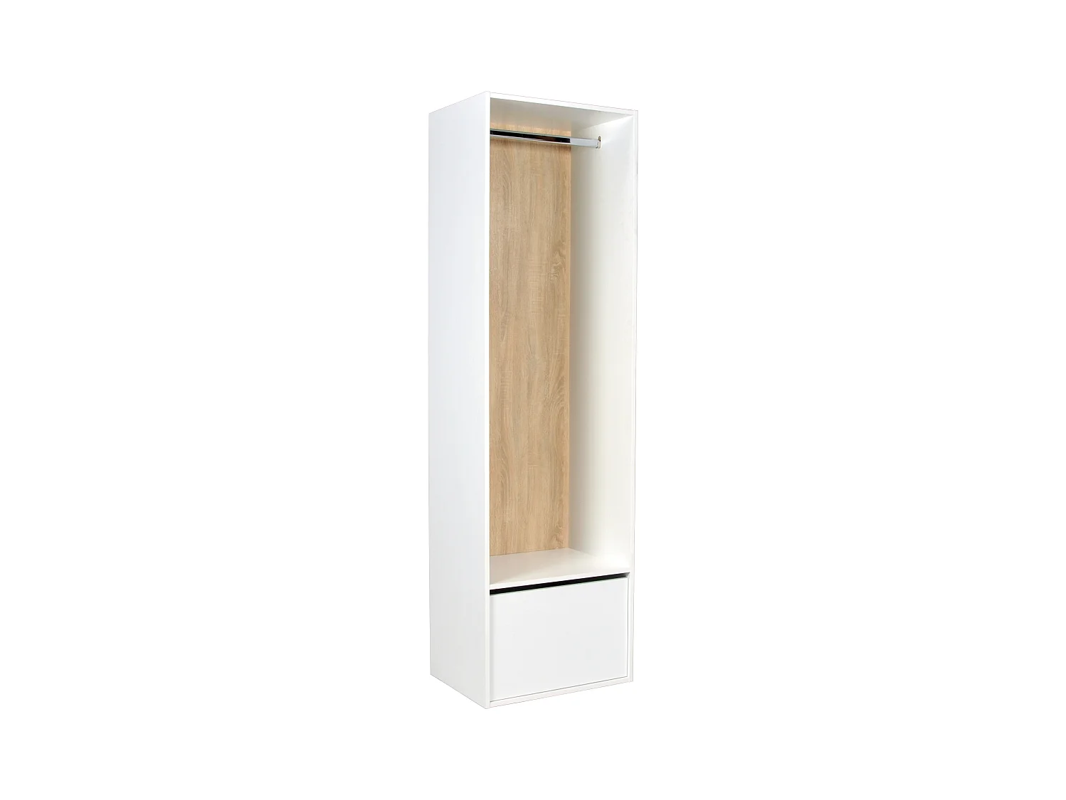 Moduleerbare hoekdressing - L144,5 cm - Wit en naturel - TAMOKA