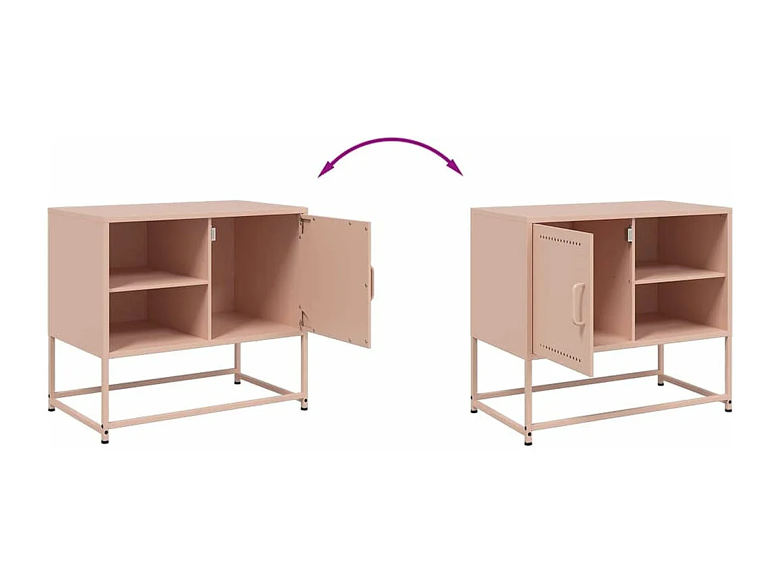 TV-Schrank Rosa 68x39x60,5 cm Stahl