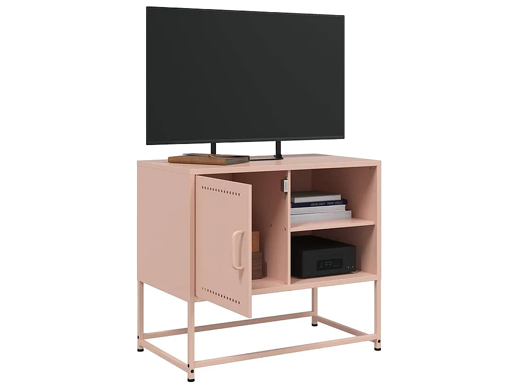 TV-Schrank Rosa 68x39x60,5 cm Stahl