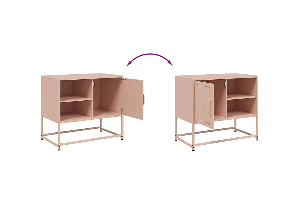 TV-Schrank Rosa 68x39x60,5 cm Stahl
