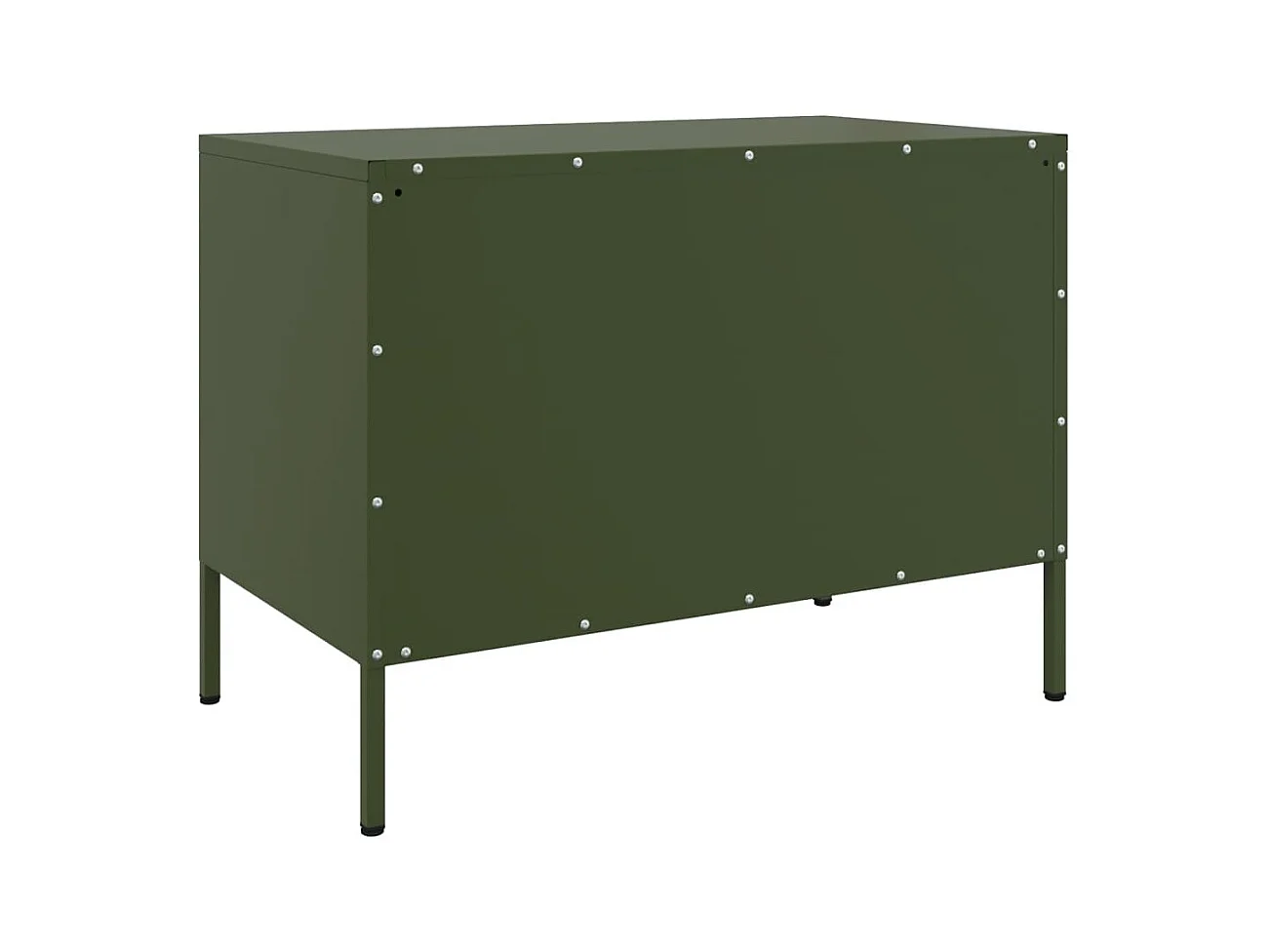 Meubles TV 2 pcs vert olive 68x39x50,5 cm acier