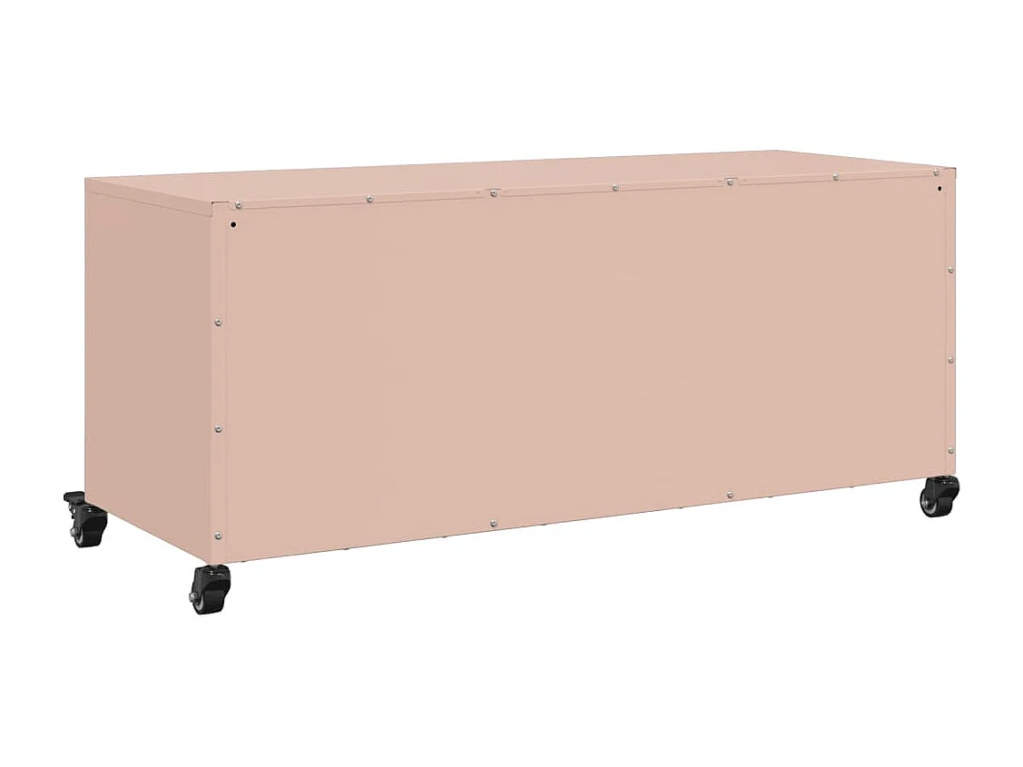 Tv-meubel 100,5x39x43,5 cm staal roze