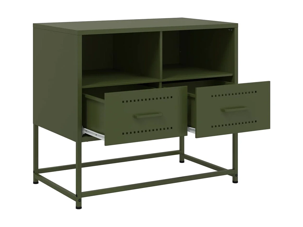 TV-Schrank Olivgrün 68x39x60,5 cm Stahl