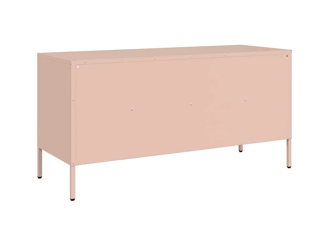 Meuble TV rose 100,5x39x50,5 cm acier