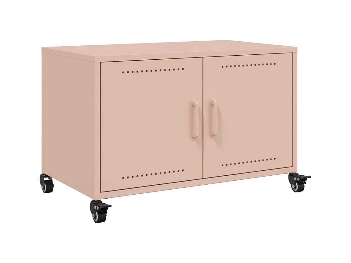 Tv-meubel 68x39x43,5 cm staal roze