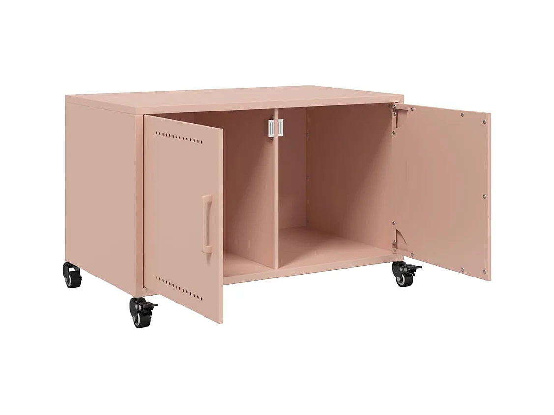 Tv-meubel 68x39x43,5 cm staal roze