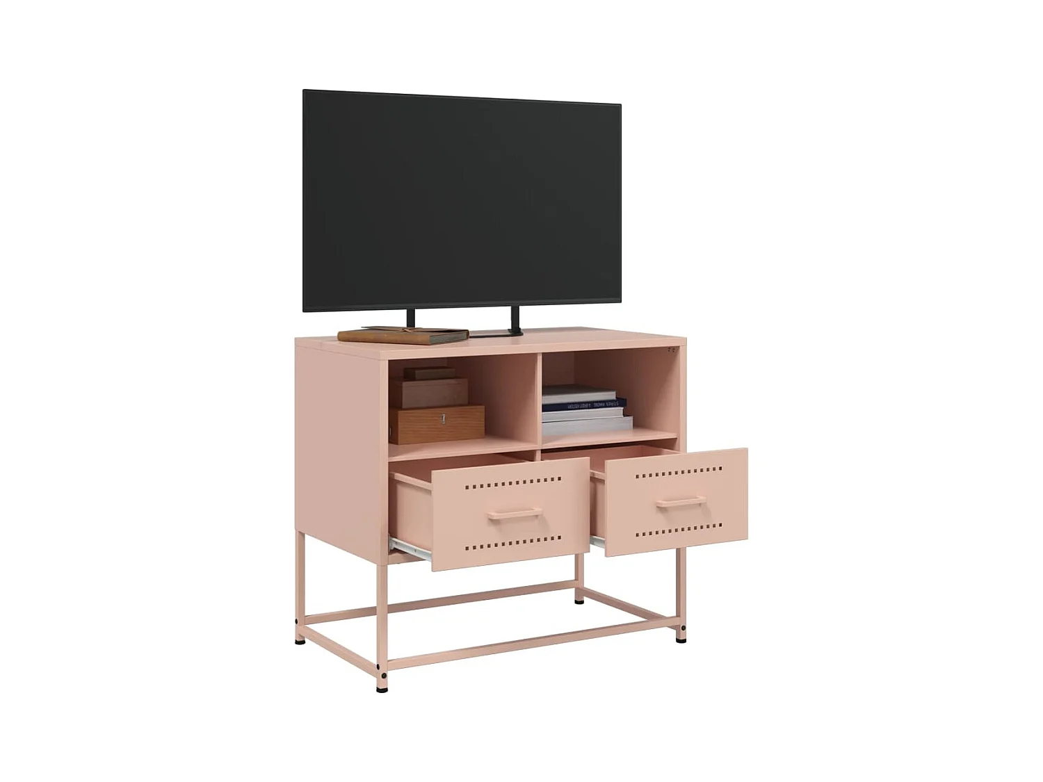 Tv-meubel 68x39x60,5 cm staal roze