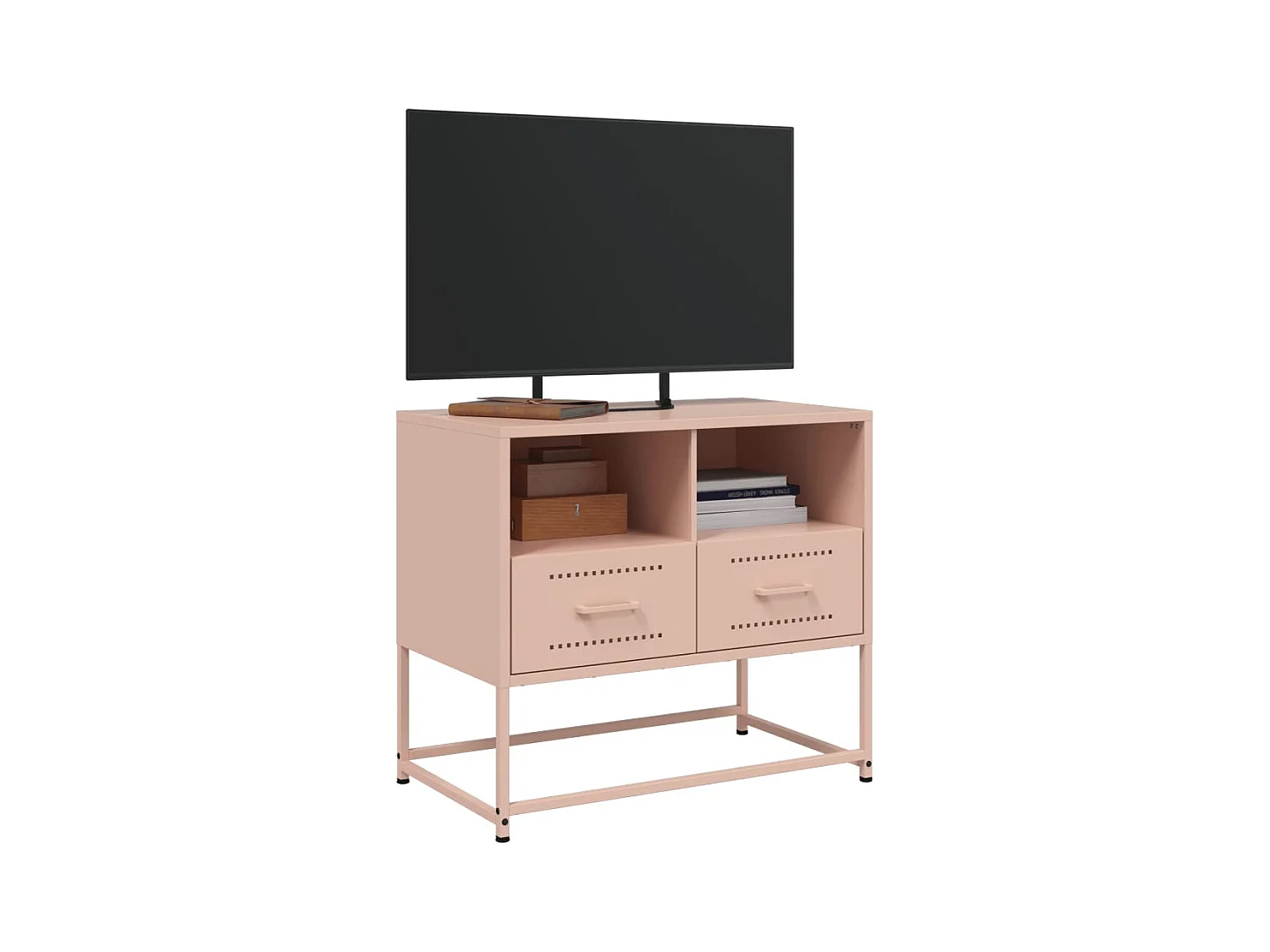 Tv-meubel 68x39x60,5 cm staal roze